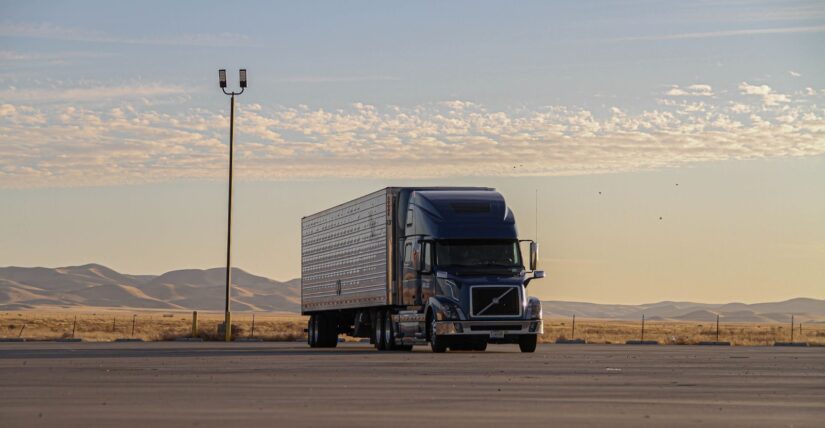 Truck In A Desert Scenery